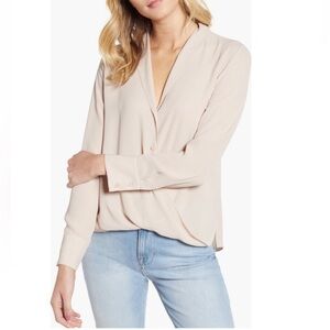 Chelsea 28 long sleeve blouse with diagonal button front close.